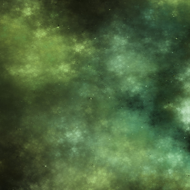 Abstract green fractal clouds, digital artwork for creative graphic design - Zdjęcie, obraz
