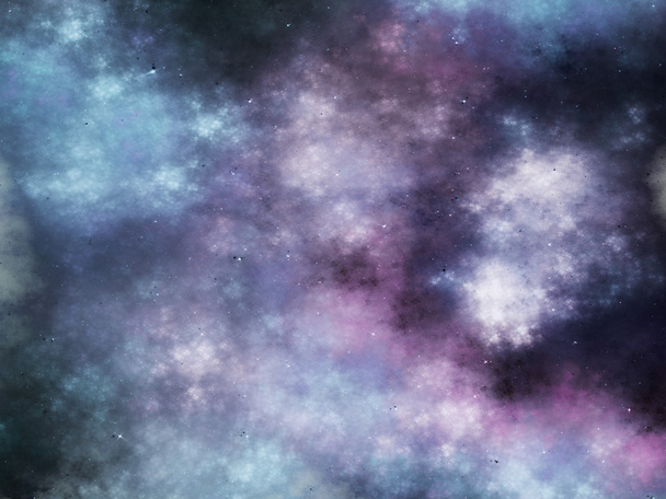 Abstract fractal sky with galaxies, digital artwork for creative graphic design - Zdjęcie, obraz