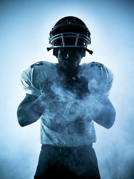 american football player silhouette - Foto, afbeelding
