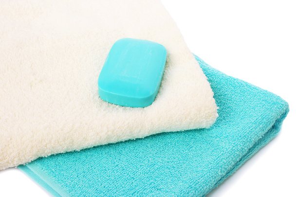Handtücher und Seife - Foto, Bild