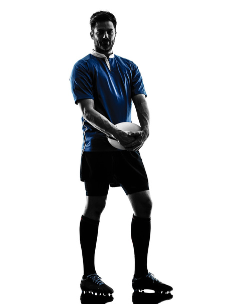 rugby man player silhouette - Foto, afbeelding
