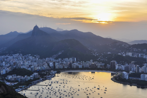 Panoramatický pohled na západ slunce v Rio de Janeiro, Brazílie - Fotografie, Obrázek