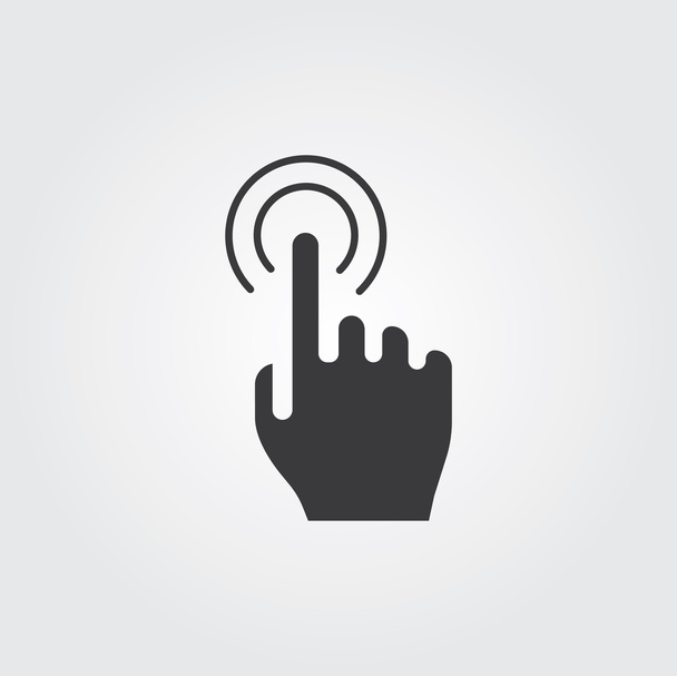 シンプルな Web アイコン: 手タッチ - ベクター画像