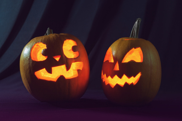 dwie dynie halloween - Zdjęcie, obraz