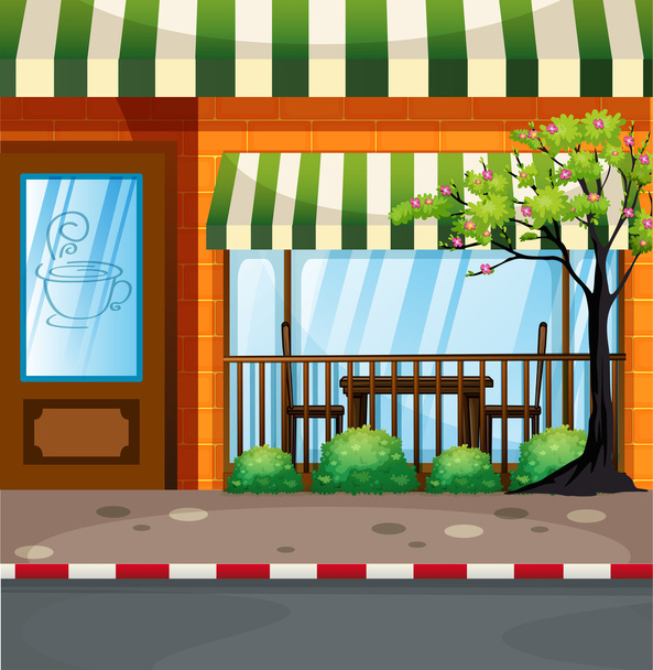 kavárna na ulici - Vektor, obrázek