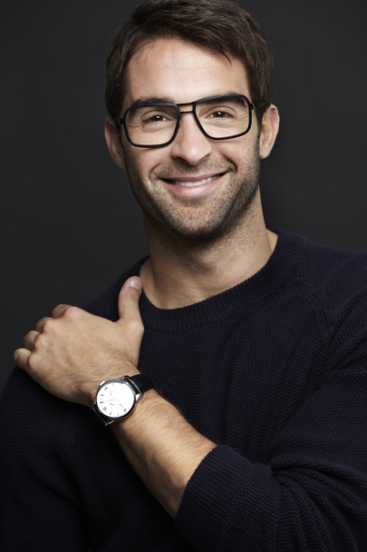 Smiling man in glasses - Foto, Imagen