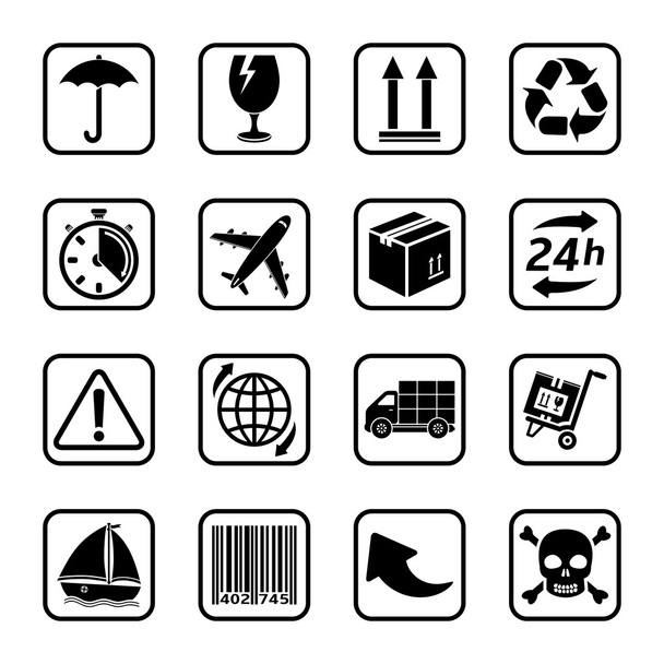 Delivery icons set. - Vector, Image
