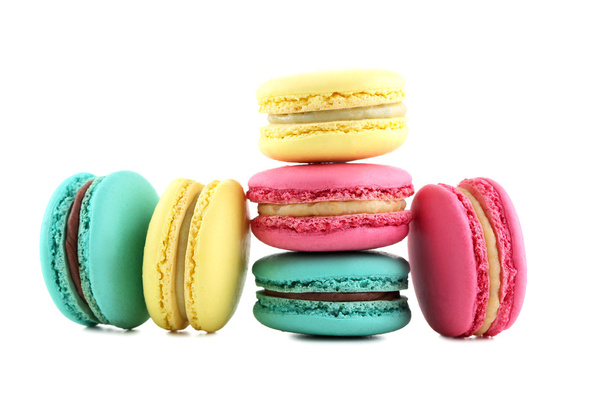 Tasty colorful macarons - Фото, зображення
