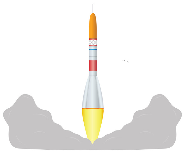εκτόξευσης πυραύλων στο άνυσμα - Διάνυσμα, εικόνα