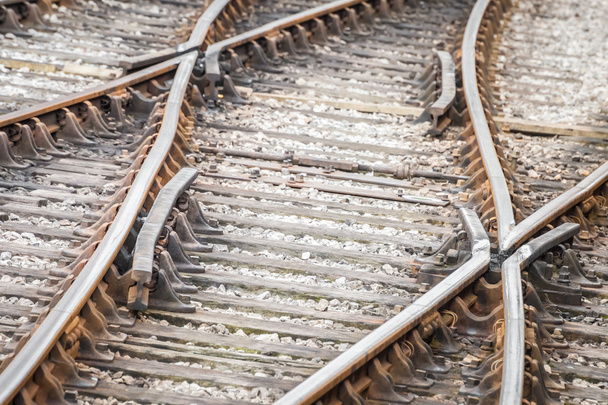 rusty railroad tracks - Photo, Image