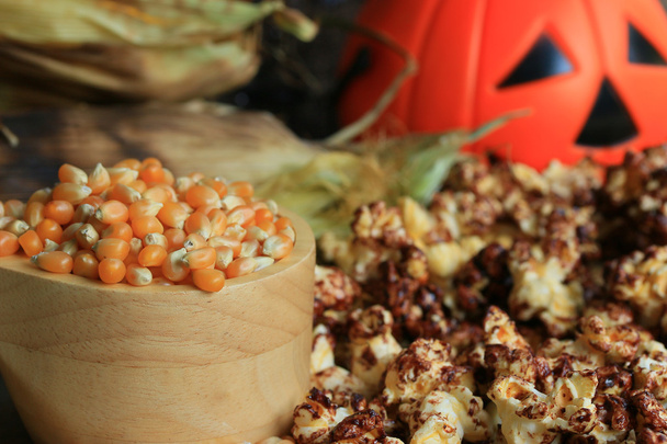 popcorn with seed halloween - Photo, Image
