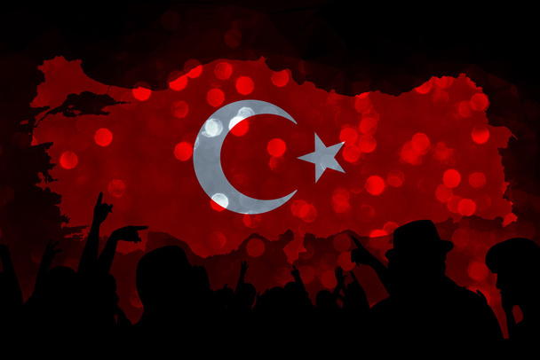 Bandera de Turquía, Diseño de mapa turco
 - Foto, imagen