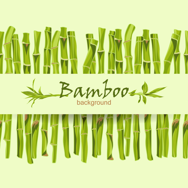 Bacharelado de bambu verde desenhado à mão com espaço para texto
 - Vetor, Imagem