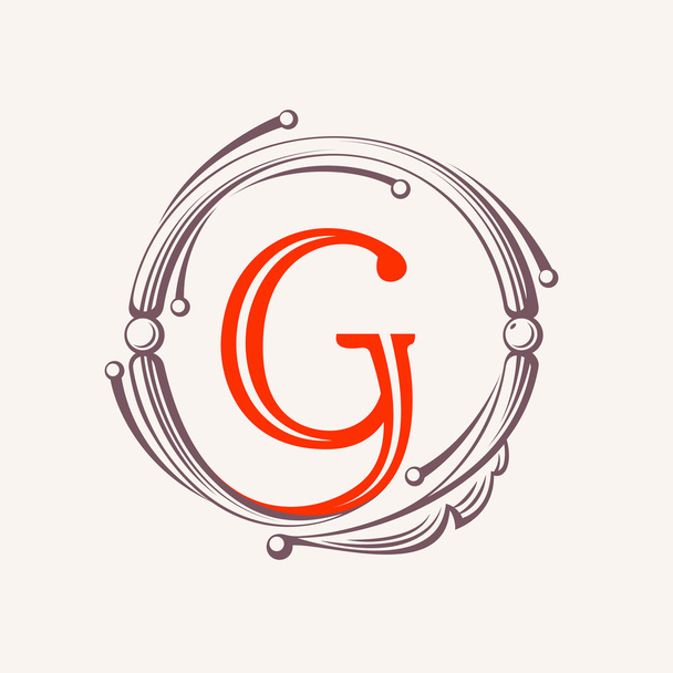 G letter monogram design elements. - Vector, Image