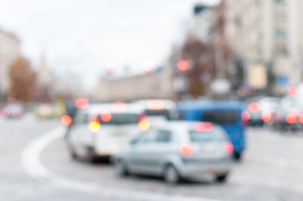 Blured traffic jams in the city, road, rush hour - Фото, зображення