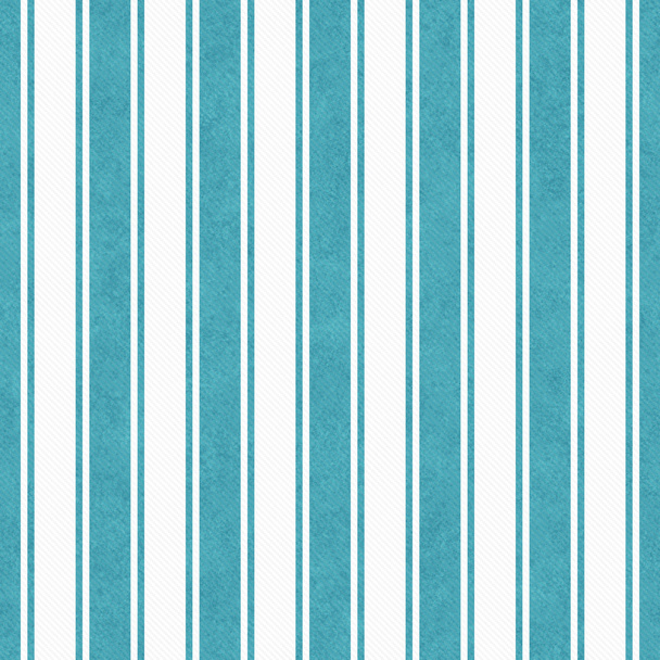 Teal and White Striped Tile Pattern Repeat Background - Photo, Image