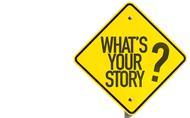 Ποια είναι η ιστορία σας; σημάδι - Φωτογραφία, εικόνα