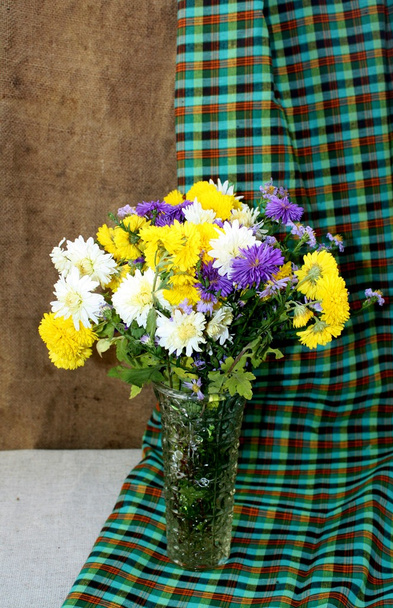 bouquet, chrysanthèmes, vase
 - Photo, image