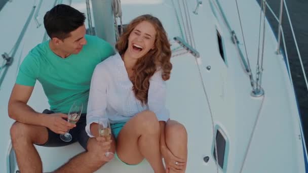Sea voyage on the yacht. - Footage, Video