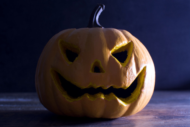 Halloween pumpkin with black background - Foto, afbeelding