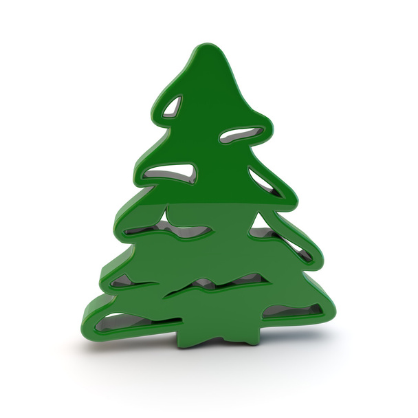 3D-kerstboom symbool - Foto, afbeelding