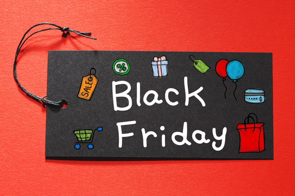 Blank Friday text on a black tag - Photo, image