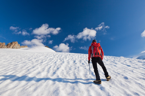 Mountaineer alone glacier - Photo, Image