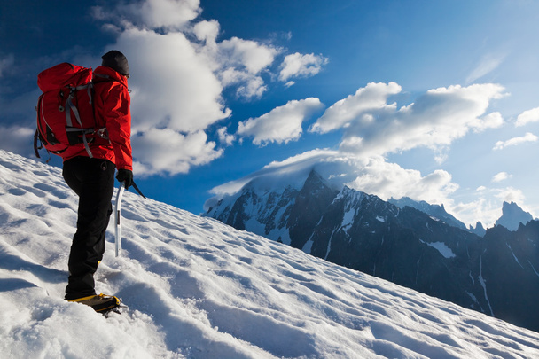 Альпініст поодинці льодовик
 - Фото, зображення