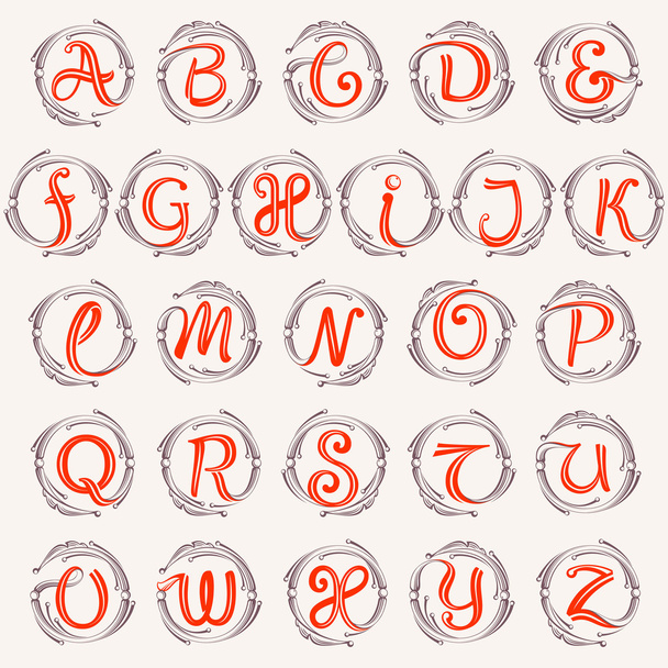 Alfabet monogram ontwerpelementen. - Vector, afbeelding