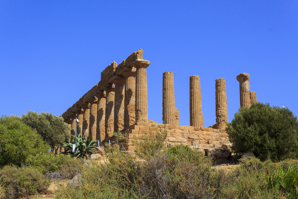 アグリジェント - シチリア島、イタリアのジュノのギリシャ神殿 - 写真・画像