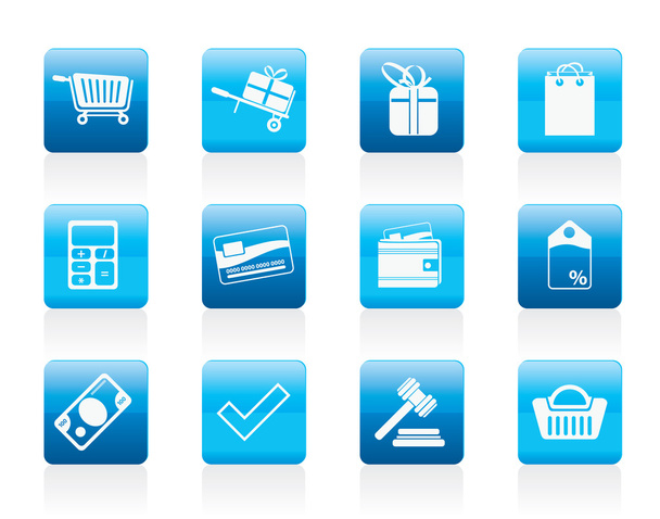 Online shop icons - Vector, Imagen