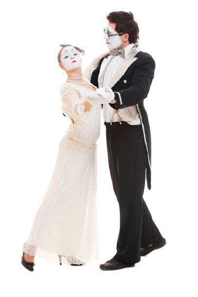 Dancing couple of mimes - Photo, Image