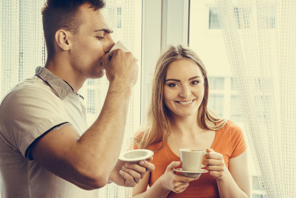 couple drinking tea - Foto, Bild
