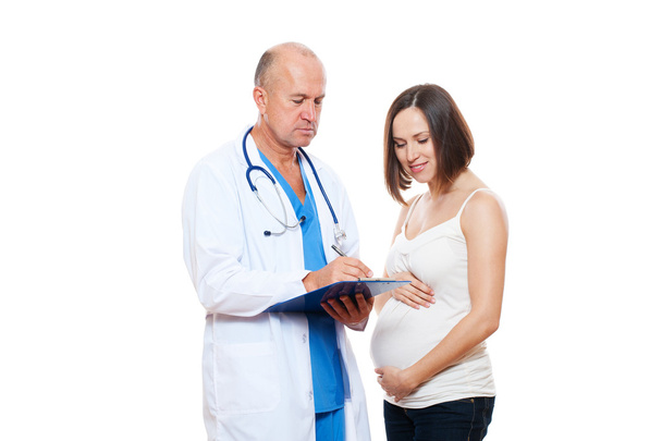 těhotná žena a lékař - Fotografie, Obrázek