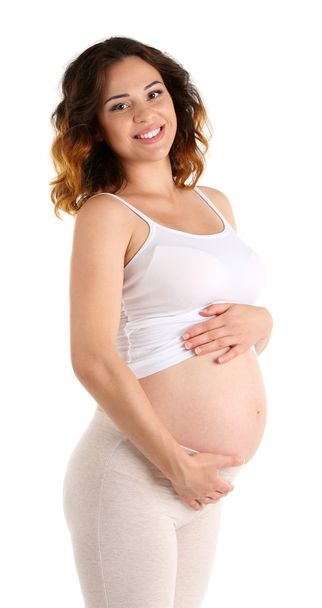 Young happy pregnant woman - Foto, afbeelding