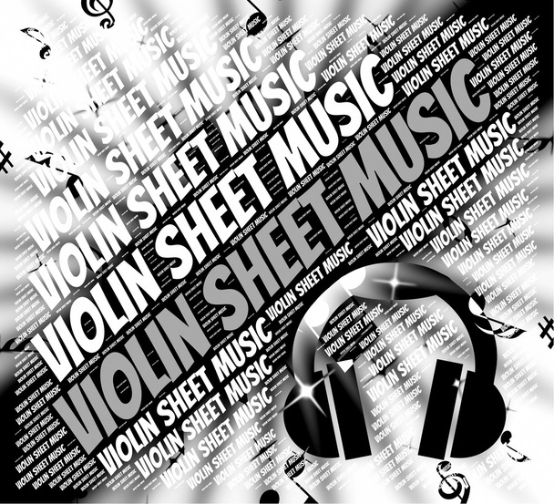 Violin Sheet Music Represents String Instrument And Fiddles - Photo, Image
