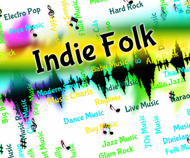 Indie Folk Represents Sound Track And Audio - Photo, Image