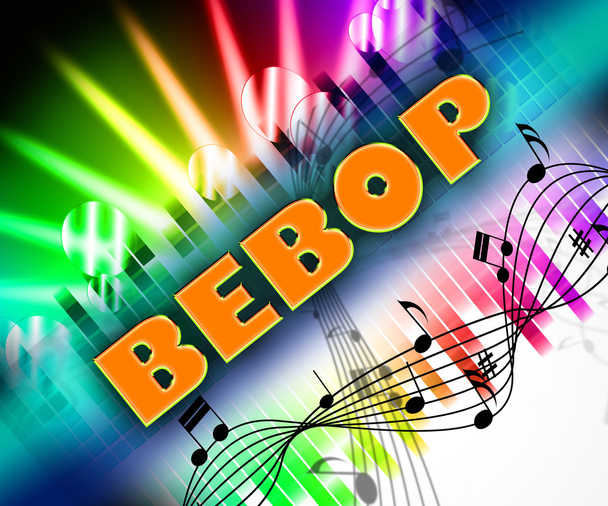 Be-Bop muzyka reprezentuje ścieżkę dźwiękową i być Bop - Zdjęcie, obraz
