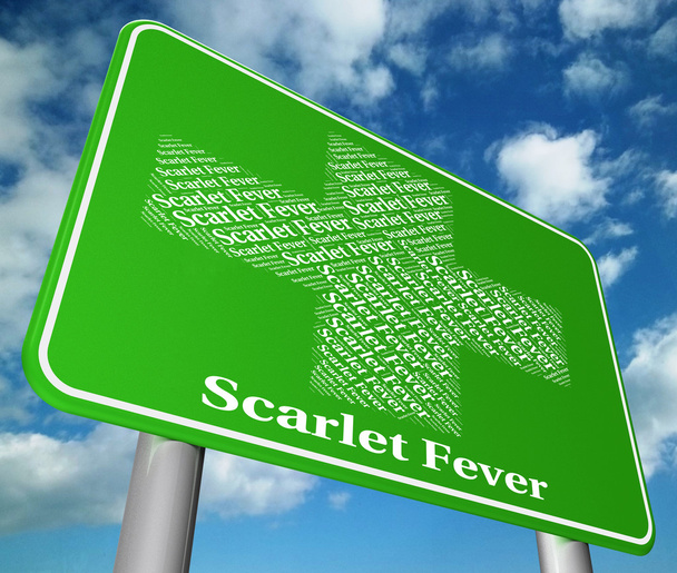 Scarlet Fever Represents High Temperature And Advertisement - Photo, Image