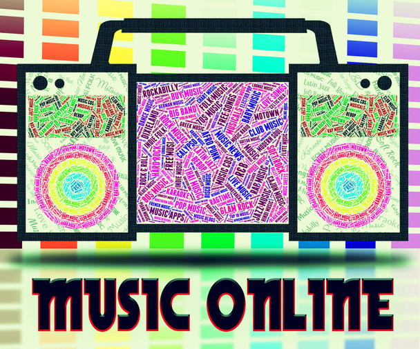Music Online Indicates World Wide Web And Acoustic - Photo, Image