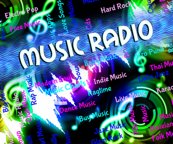 Muziek Radio middelen geluidsspoor en akoestische - Foto, afbeelding