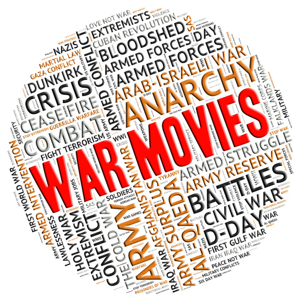 Πόλεμος ταινίες δείχνει κινηματογραφικών και μάχες - Φωτογραφία, εικόνα