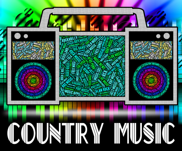 Country zene mutatja, egészséges sín és Audio - Fotó, kép