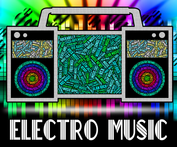 Electro μουσική αντιπροσωπεύει ηχογράφηση και ηλεκτρονικό - Φωτογραφία, εικόνα