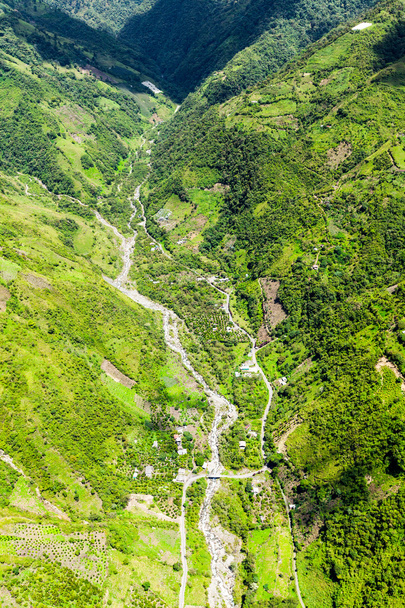 Rio Blanco Tungurahua Aerial Shot - Zdjęcie, obraz