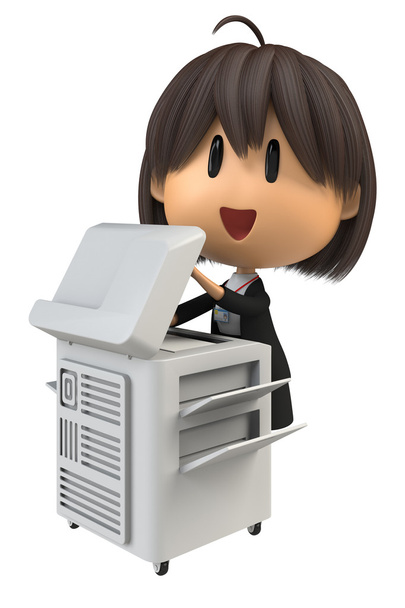 Жіночий персонал для використання копіювальної машини
 - Фото, зображення