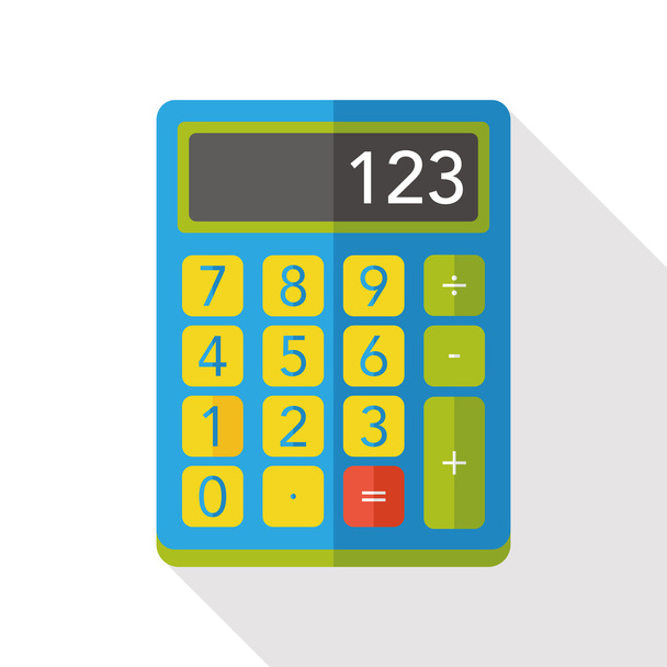 shopping calculator flat icon - Vector, Image