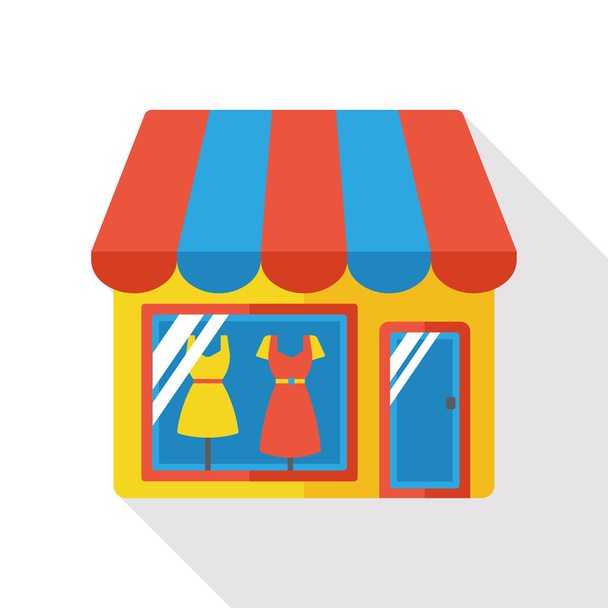 shopping mall flat icon - Vector, Image