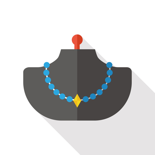 necklace flat icon - Vector, Image