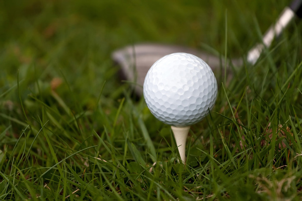 piłka golfowa i tee - Zdjęcie, obraz